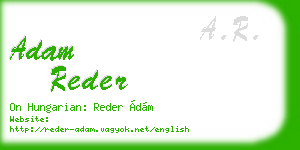 adam reder business card