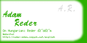 adam reder business card